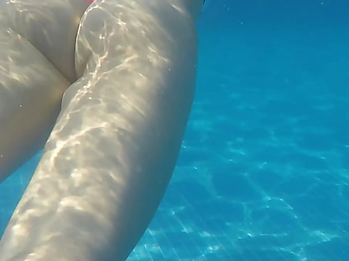 wifey panty swimming in pool cameltoe